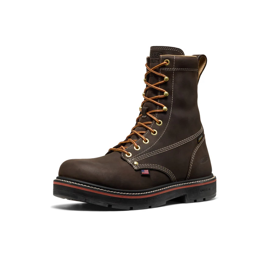 Men's Liberty 8" Waterproof 90° Heel Boot (Carbon Toe) | Coffee Bean/Black - Image 3