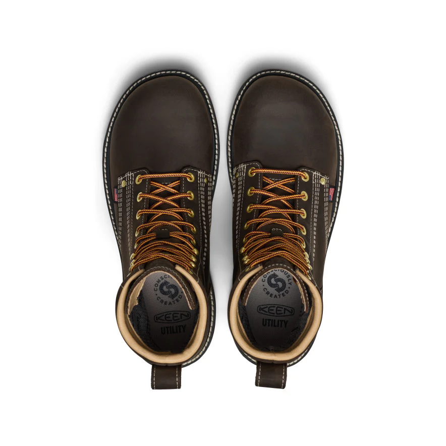 Men's Liberty 8" Waterproof 90° Heel Boot (Carbon Toe) | Coffee Bean/Black - Image 4