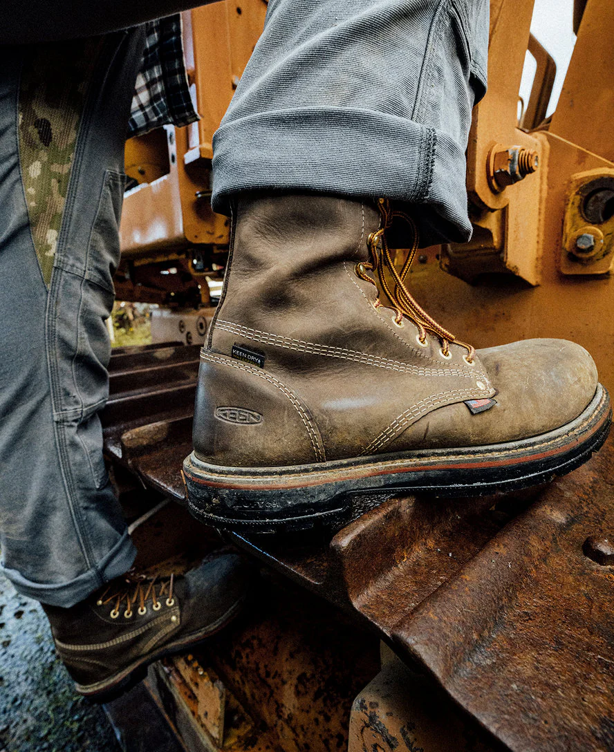 Men's Liberty 8" Waterproof 90° Heel Boot (Carbon Toe) | Coffee Bean/Black - Image 8