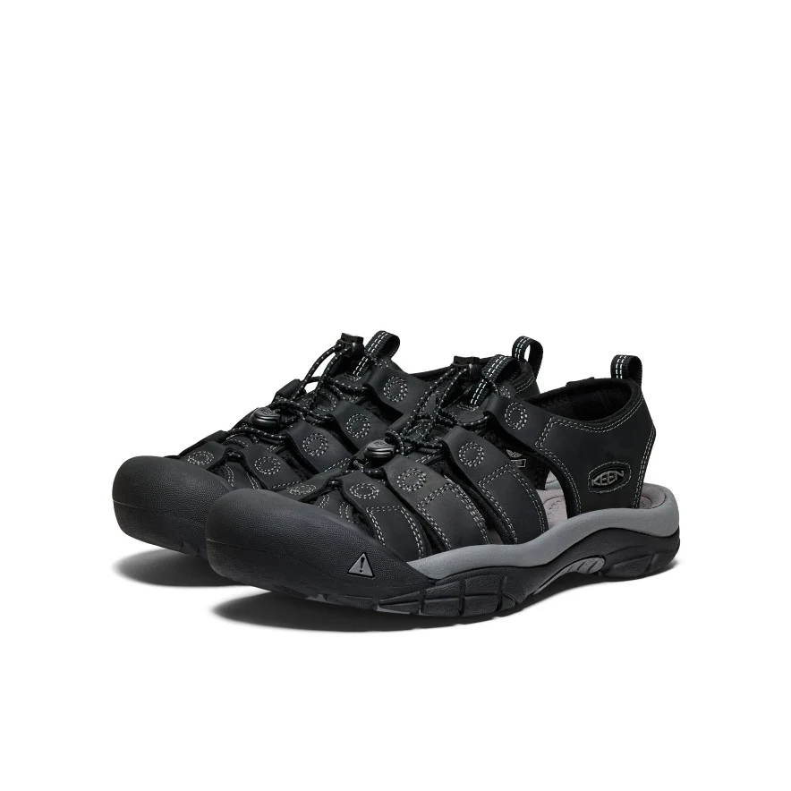 Men's Newport Leather Sandal | Black/Steel Grey - Image 2