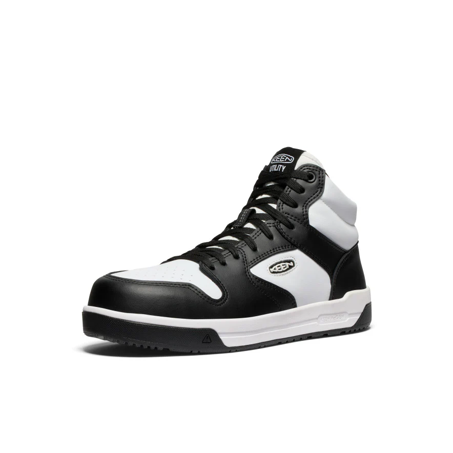 Men's Overton Mid Work Shoe (Carbon Toe)  |  Star White/Black - Image 3