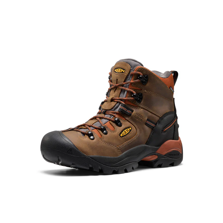 Men's Pittsburgh Energy 6" Waterproof Boot (Soft Toe) | Cascade Brown/Black - Image 3