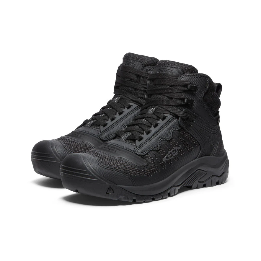 Men's Reno Waterproof Mid (Soft Toe)  |  Black/Black - Image 2