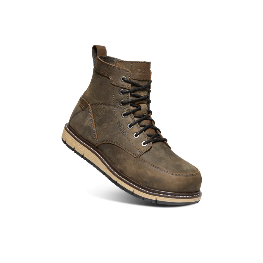 Men's San Jose 6" Waterproof Boot (Aluminum Toe) | Cascade Brown/Black - Image 3
