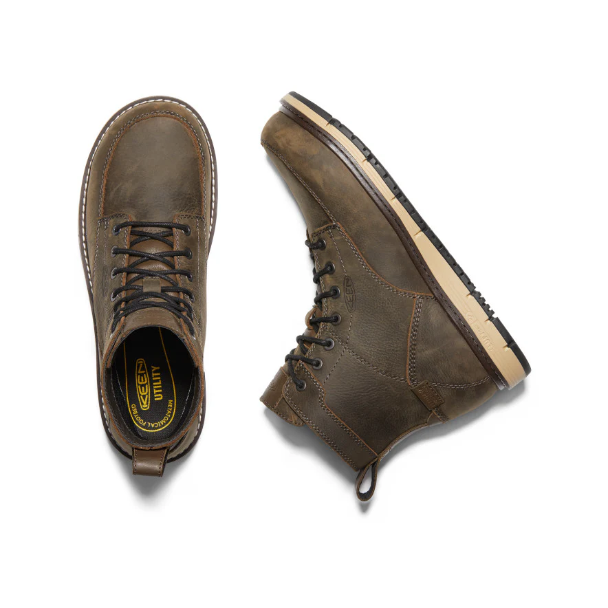 Men's San Jose 6" Waterproof Boot (Aluminum Toe) | Cascade Brown/Black - Image 4
