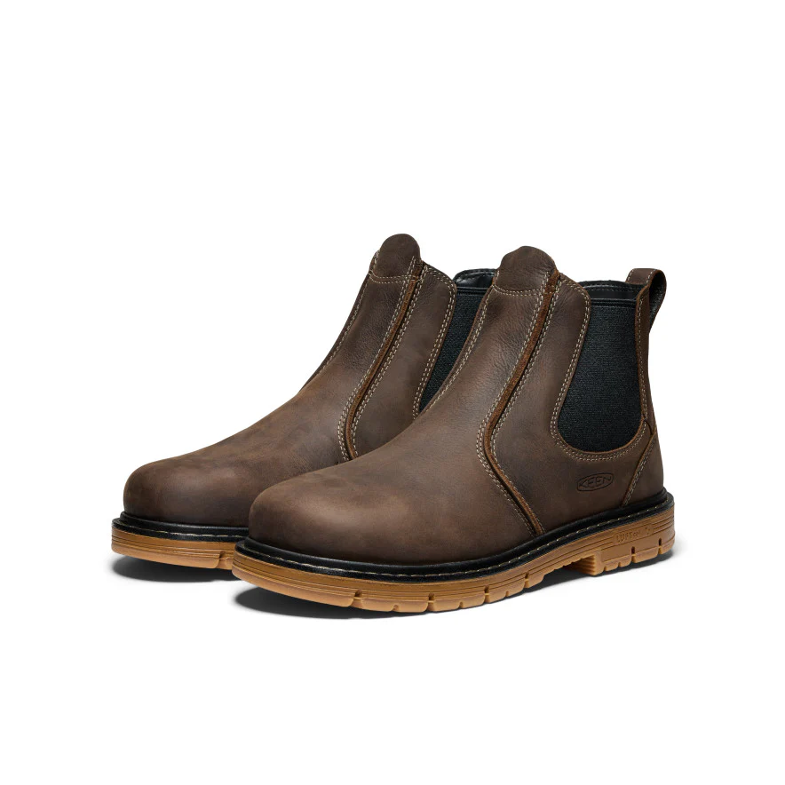 Men's San Jose Chelsea 90° Heel Boot (Aluminum Toe)  |  Cascade Brown/Gum - Image 2
