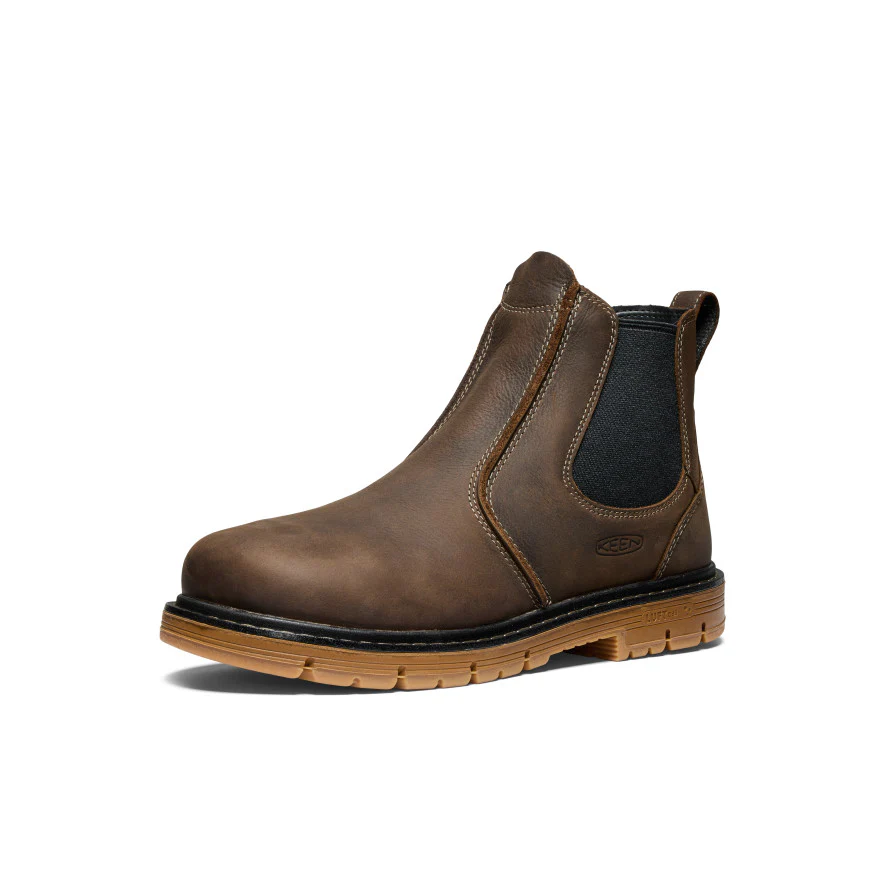 Men's San Jose Chelsea 90° Heel Boot (Aluminum Toe)  |  Cascade Brown/Gum - Image 3