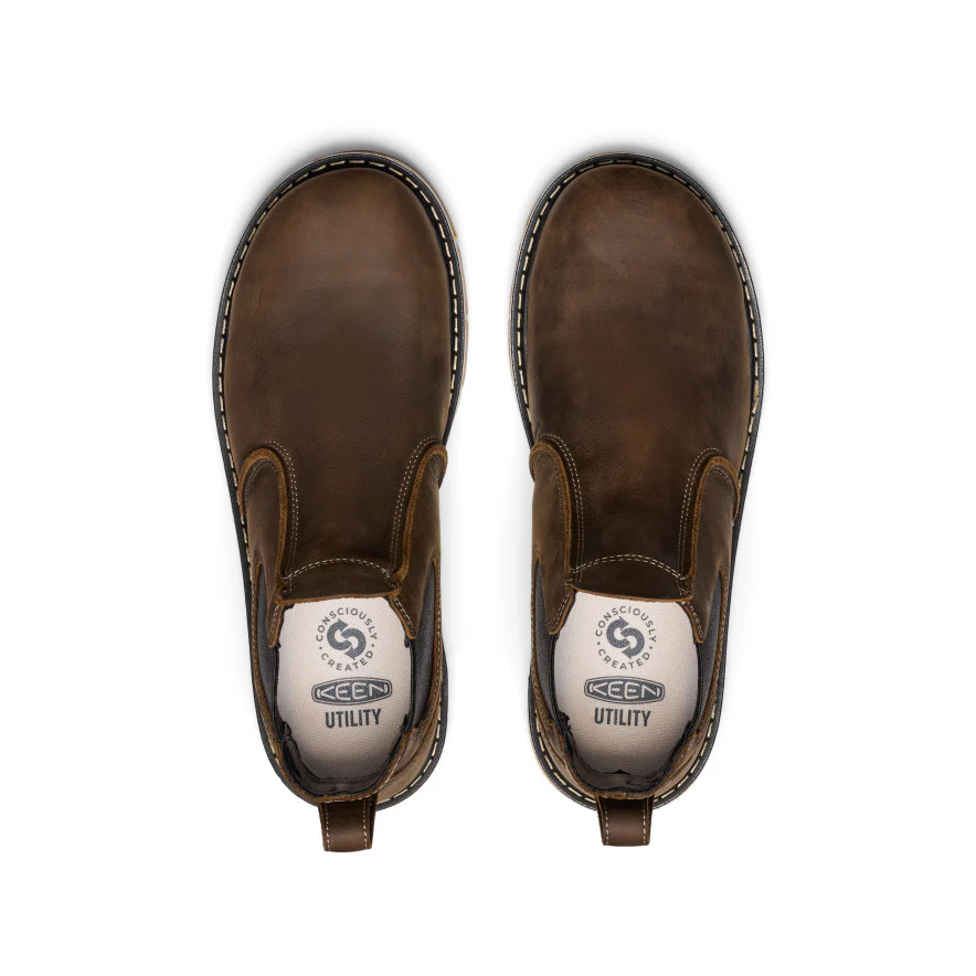 Men's San Jose Chelsea 90° Heel Boot (Aluminum Toe)  |  Cascade Brown/Gum - Image 4