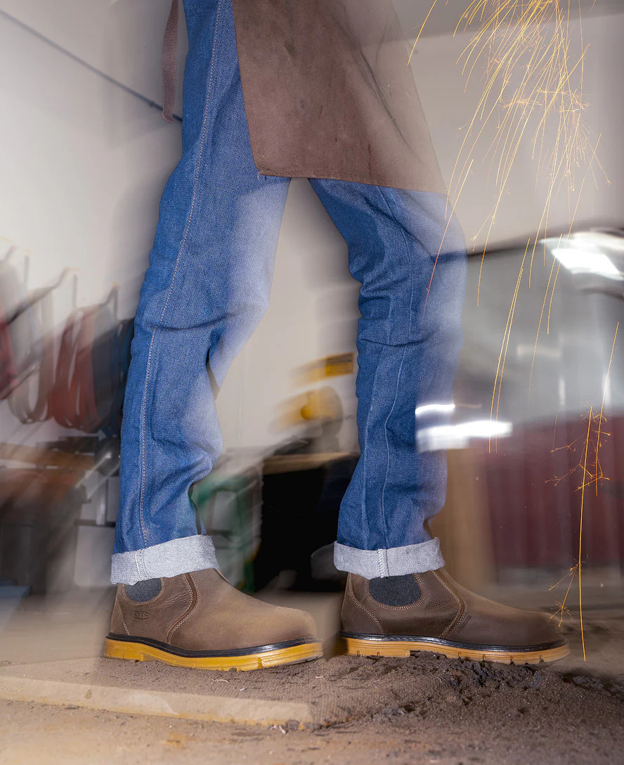 Men's San Jose Chelsea 90° Heel Boot (Aluminum Toe)  |  Cascade Brown/Gum - Image 8