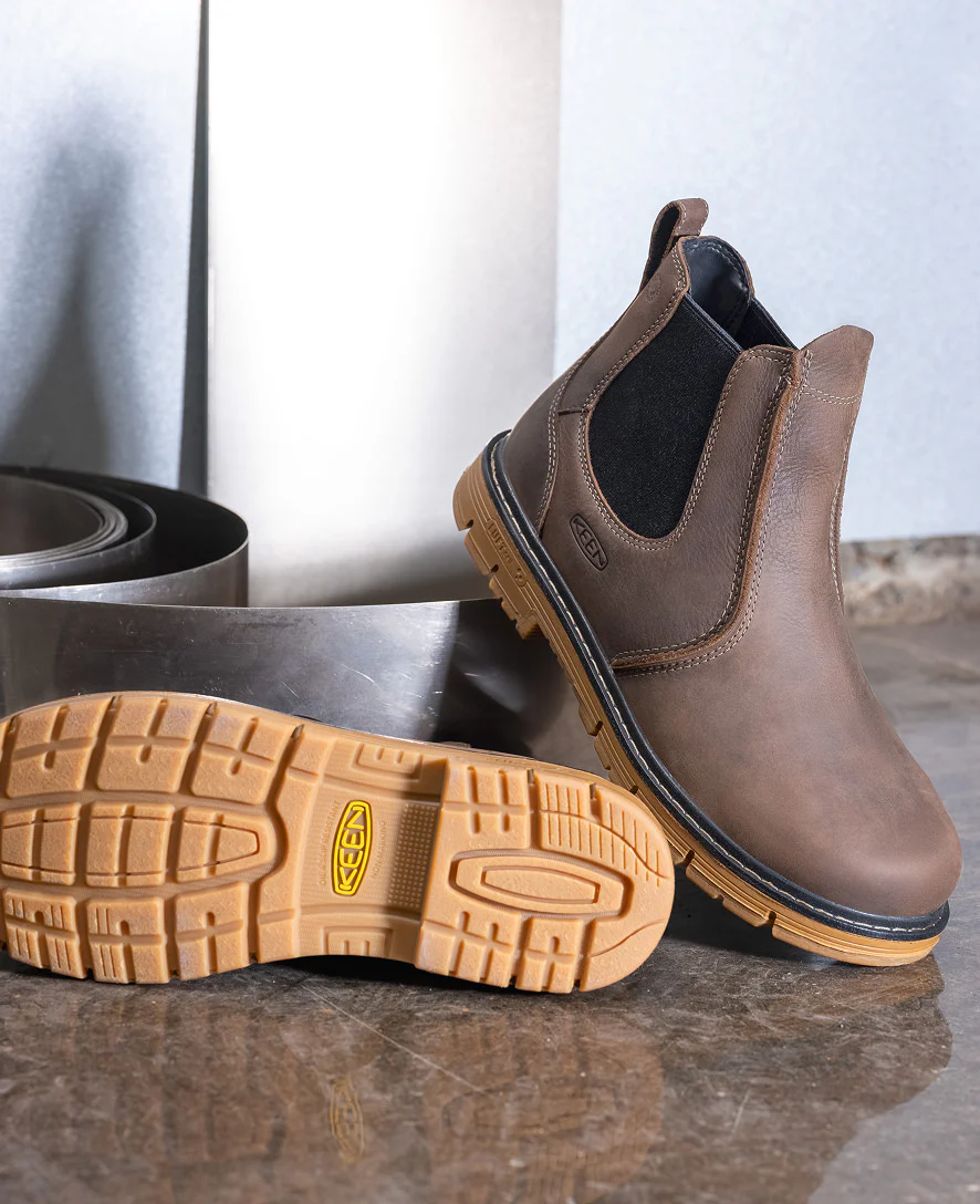 Men's San Jose Chelsea 90° Heel Boot (Aluminum Toe)  |  Cascade Brown/Gum - Image 9