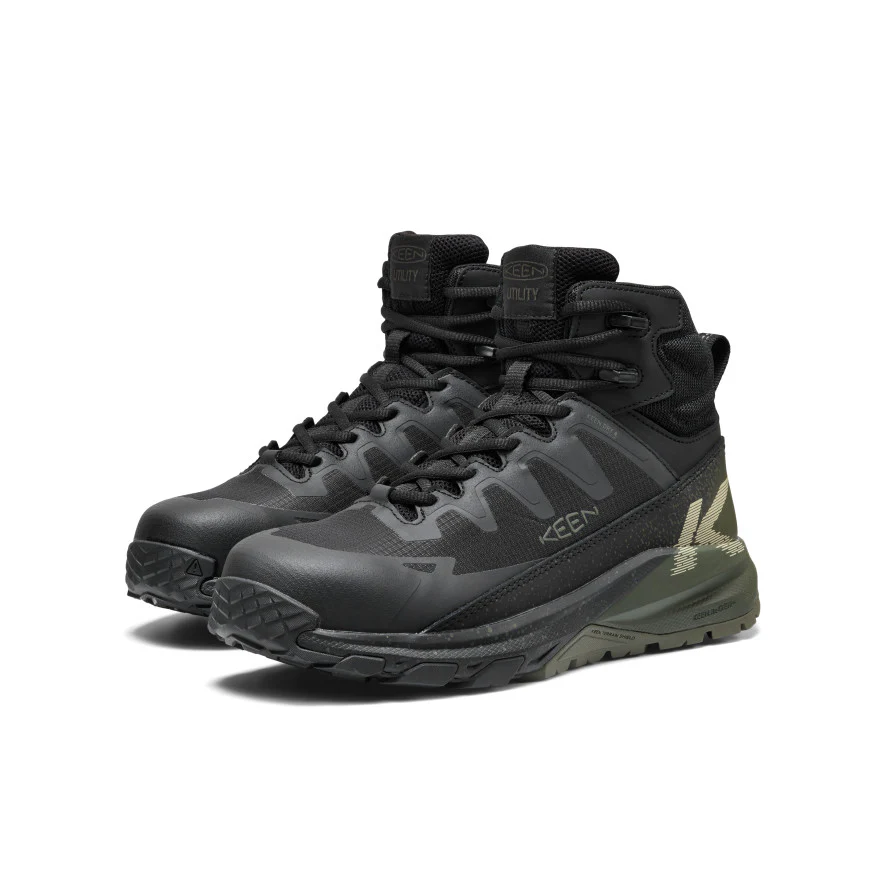 Men's Targhee Blur Waterproof Work Boot (Carbon Toe)  |  Forest Night/Black - Image 2