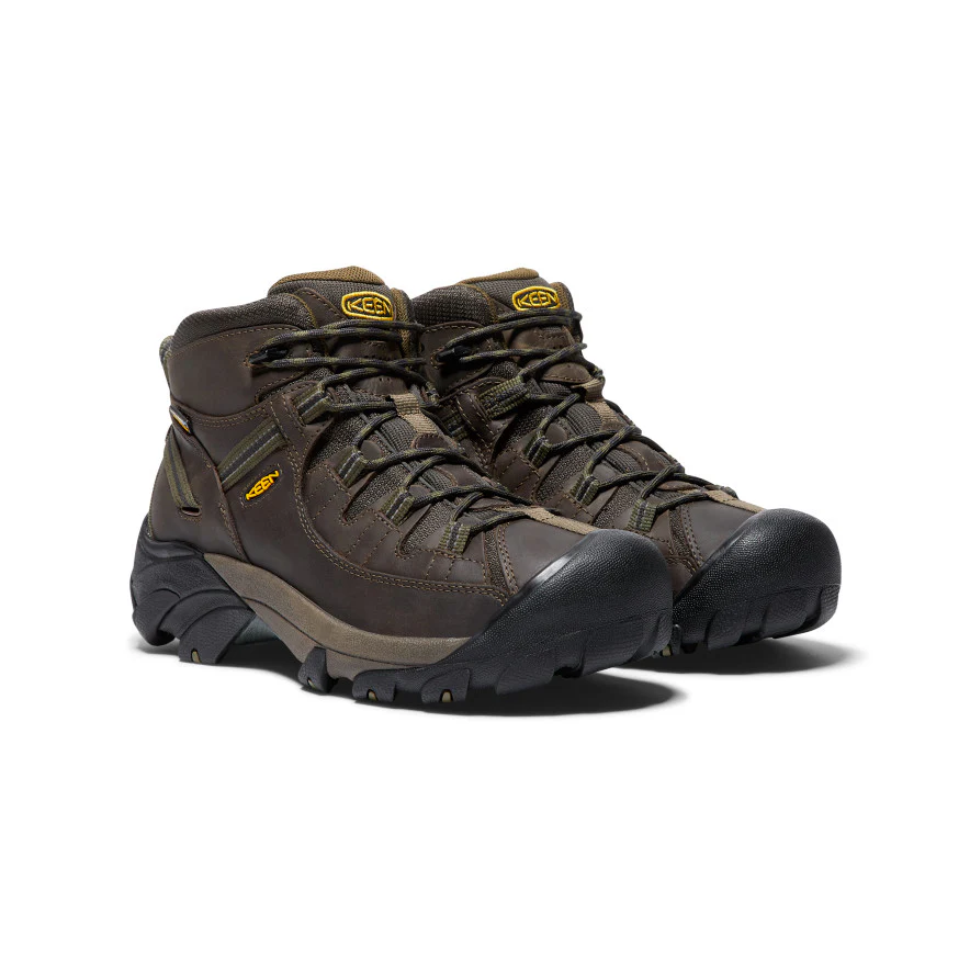 Men's Targhee II Mid Waterproof Hiking Boots  |  Canteen/Dark Olive - Image 2