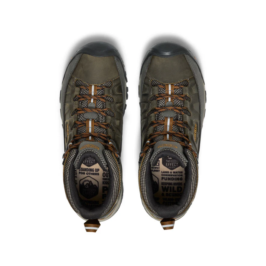 Men's Targhee III Waterproof Mid Wide  |  Black Olive/Golden Brown - Image 4
