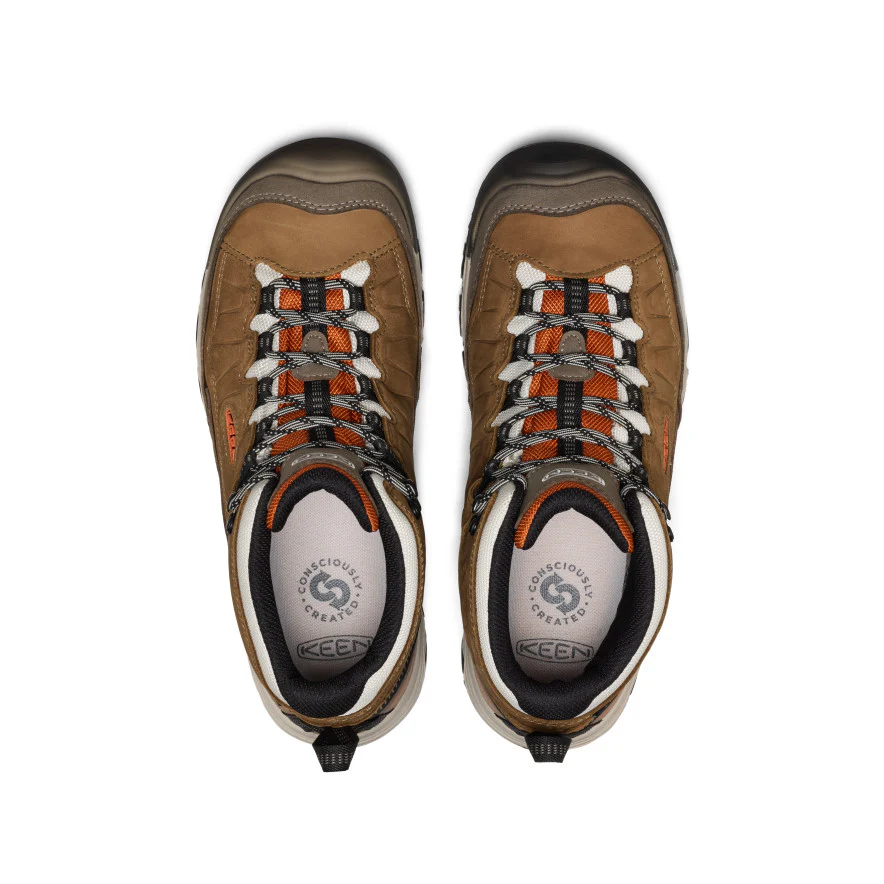 Men's Targhee IV Waterproof Hiking Boot | Coyote/Gold Flame - Image 4