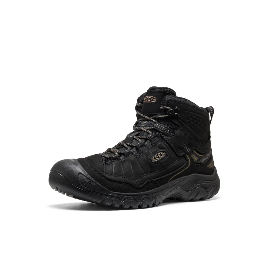 Men's Targhee IV Wide Waterproof Hiking Boot  |  Triple Black - Image 3