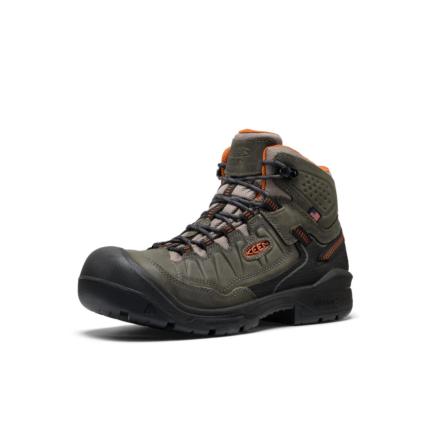 Men's Targhee IV Waterproof Work Boot (Carbon Toe)  |  Magnet/Black - Image 3