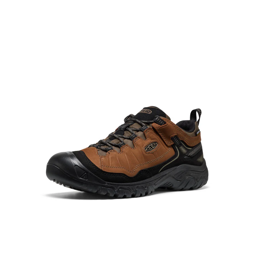 Men's Targhee IV Wide Waterproof Hiking Shoe  |  Bison/Black - Image 3