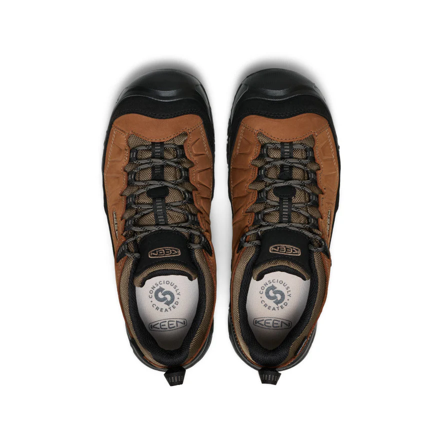 Men's Targhee IV Wide Waterproof Hiking Shoe  |  Bison/Black - Image 4