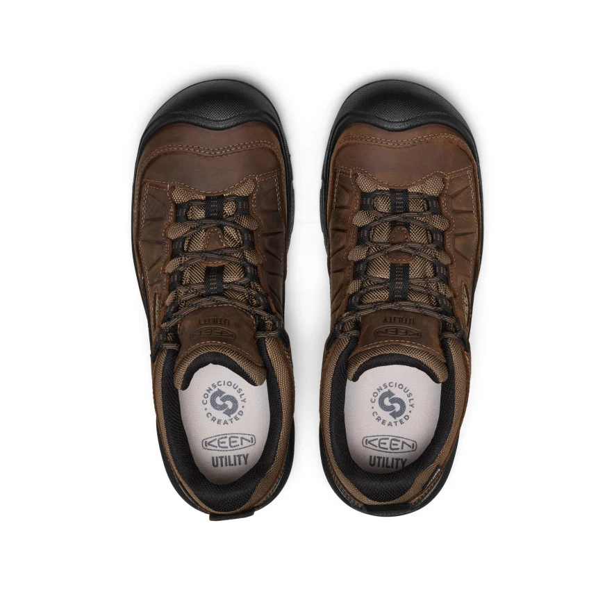 Men's Targhee IV Waterproof Work Shoe (Carbon Toe)  |  Dark Earth/Black - Image 4