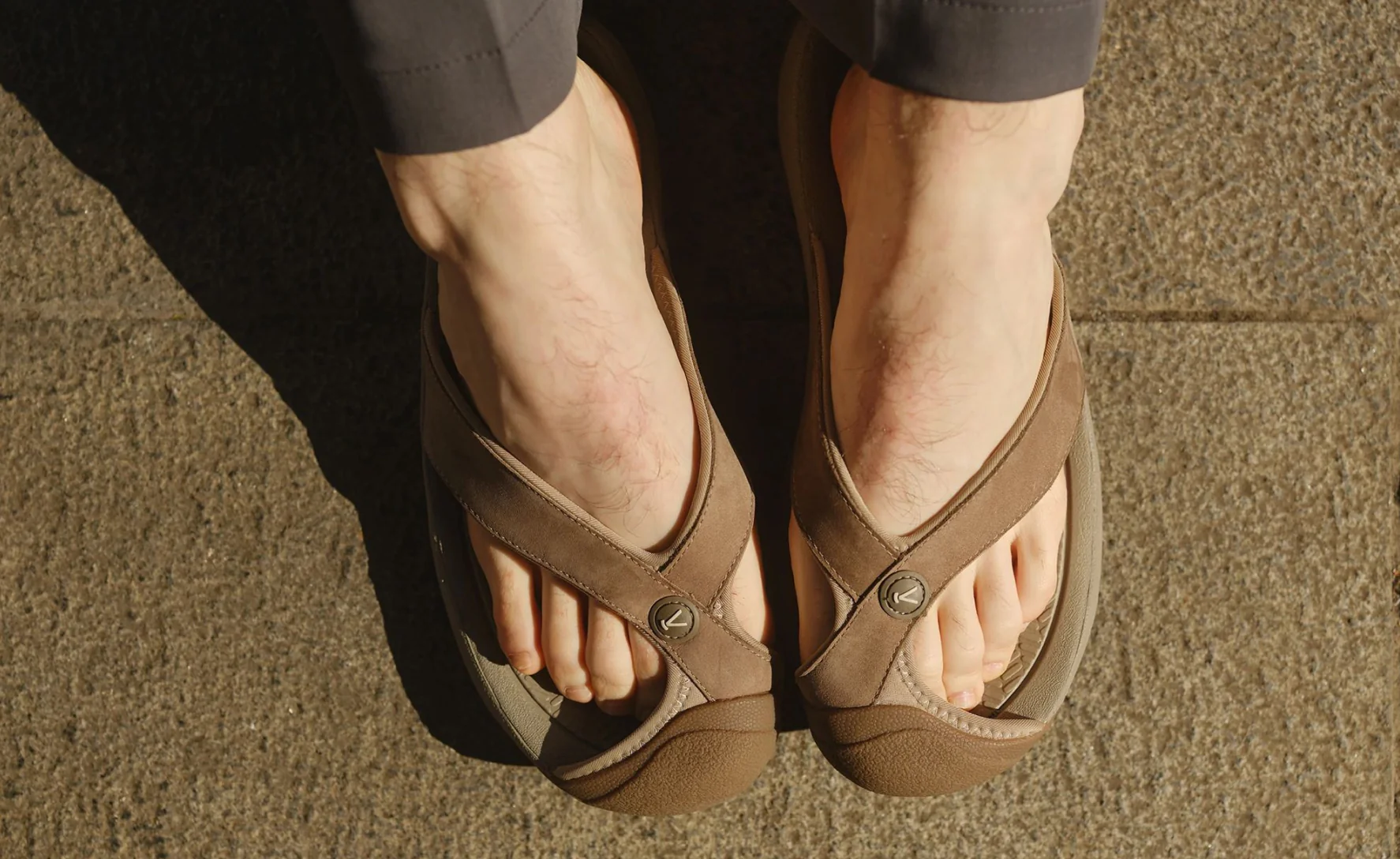 Men's Waimea Leather Flip-Flop  |  Black/Black - Image 7