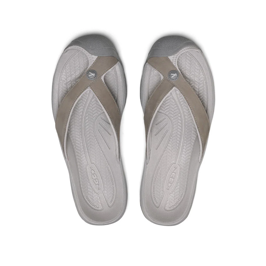 Men's Waimea Leather Flip-Flop | Monochrome/Steel Grey - Image 4