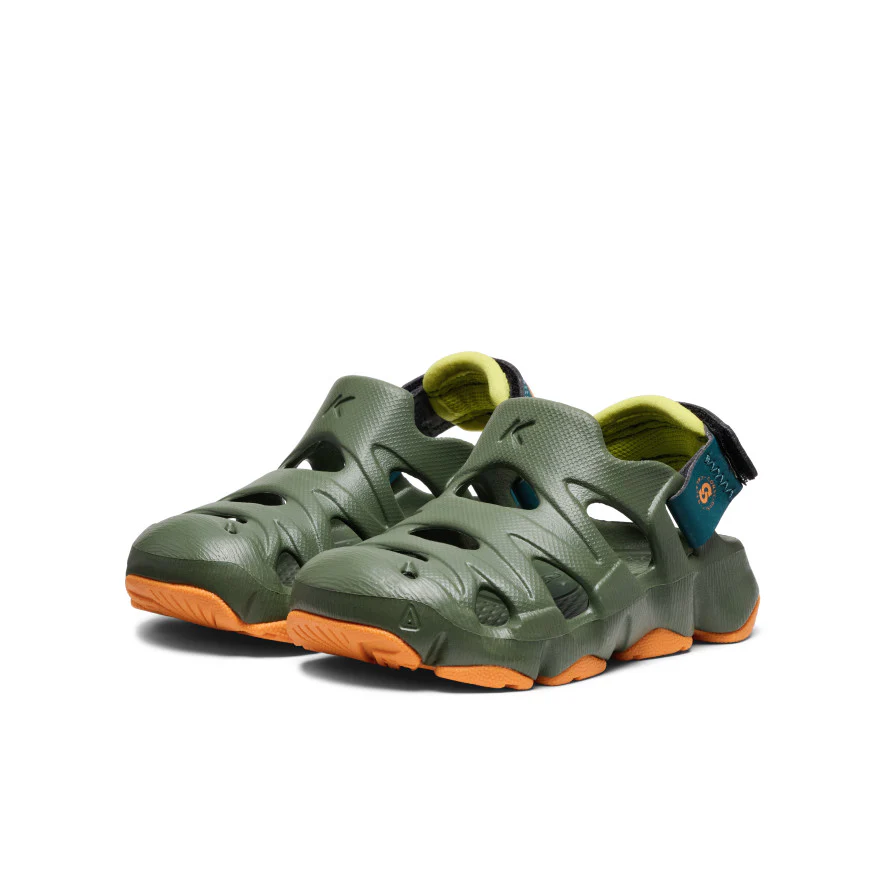 Toddlers' HyperFLT Clog  |  Bronze Green/Orange Peel - Image 2