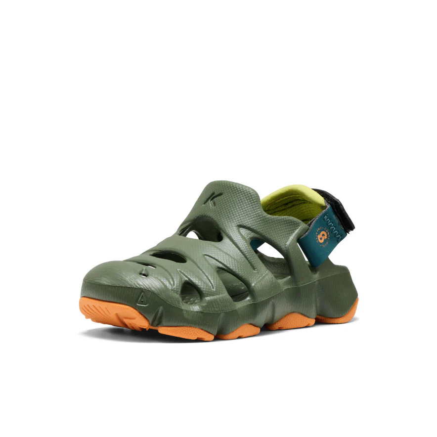 Toddlers' HyperFLT Clog  |  Bronze Green/Orange Peel - Image 3