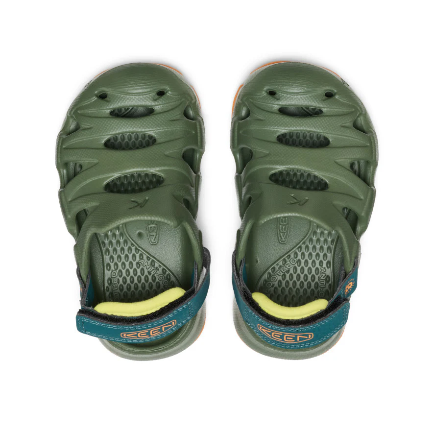 Toddlers' HyperFLT Clog  |  Bronze Green/Orange Peel - Image 4