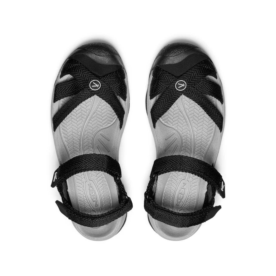 Women's Bali Strap Sandal  |  Black/Alloy - Image 4
