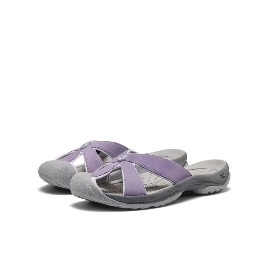 Women's Bali Leather Slide Sandal | Purple Haze/Steel Grey - Image 2