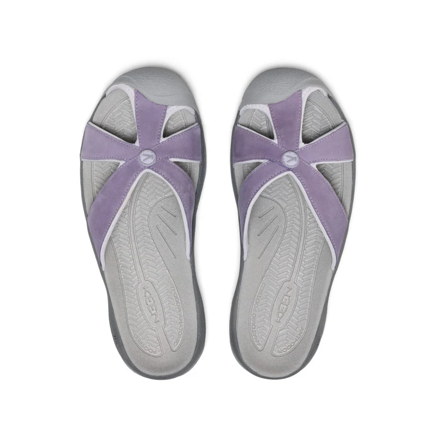 Women's Bali Leather Slide Sandal | Purple Haze/Steel Grey - Image 4