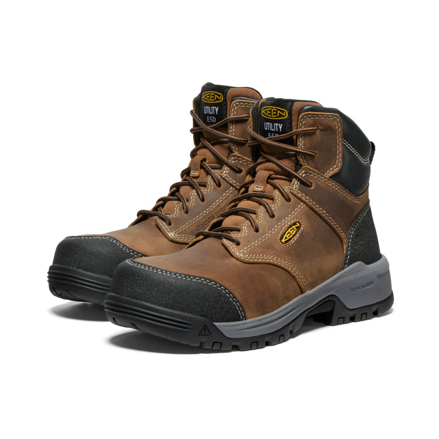 Women's Evanston 6" ESD Boot (Carbon Toe)  |  Bison/Black - Image 2