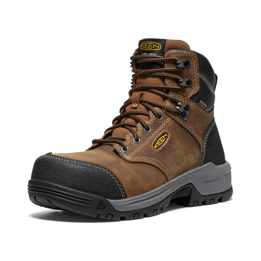 Women's Evanston 6" Waterproof Boot (Carbon Toe)  |  Bison/Black - Image 3