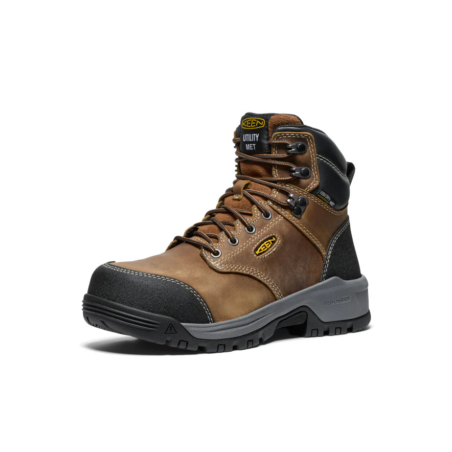 Women's Evanston 6" Waterproof Boot INT MET (Carbon Toe)  |  Bison/Black - Image 3