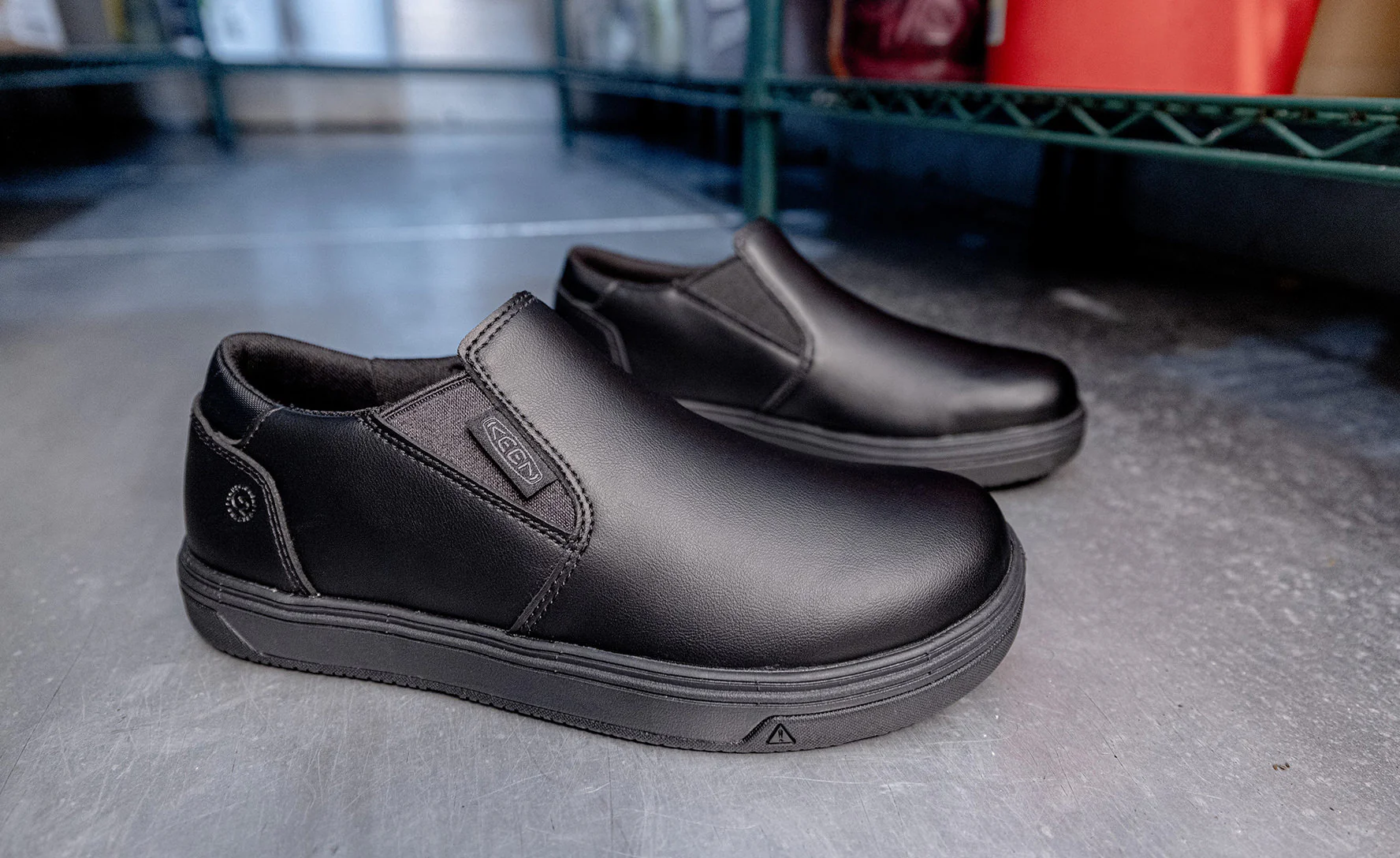 Women's Kenton Shift WTX Work Shoe (Soft Toe)  |  Black/Black - Image 7