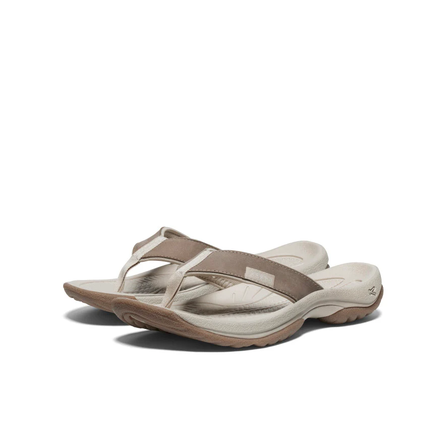 Women's Kona Leather Flip-Flop  |  Brindle/Silver Birch - Image 2
