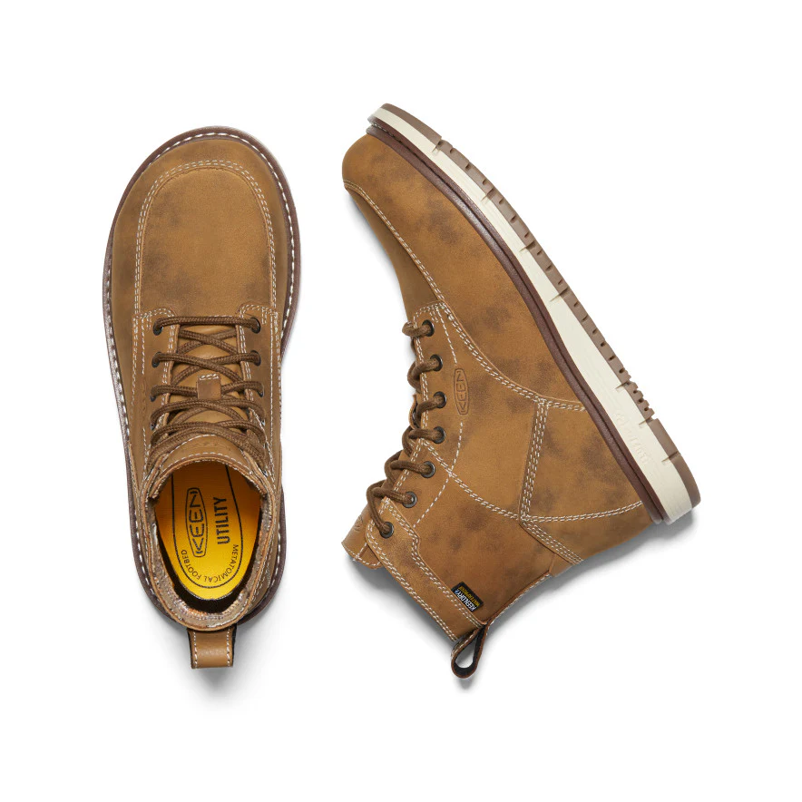 Women's San Jose 6" Waterproof Boot (Aluminum Toe)  |  Almond/Gum - Image 4