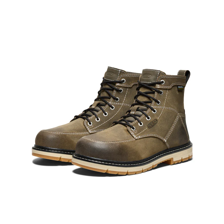 Women's San Jose 6" Waterproof 90° Heel Boot (Aluminum Toe)  |  Steel Grey/Gum - Image 2
