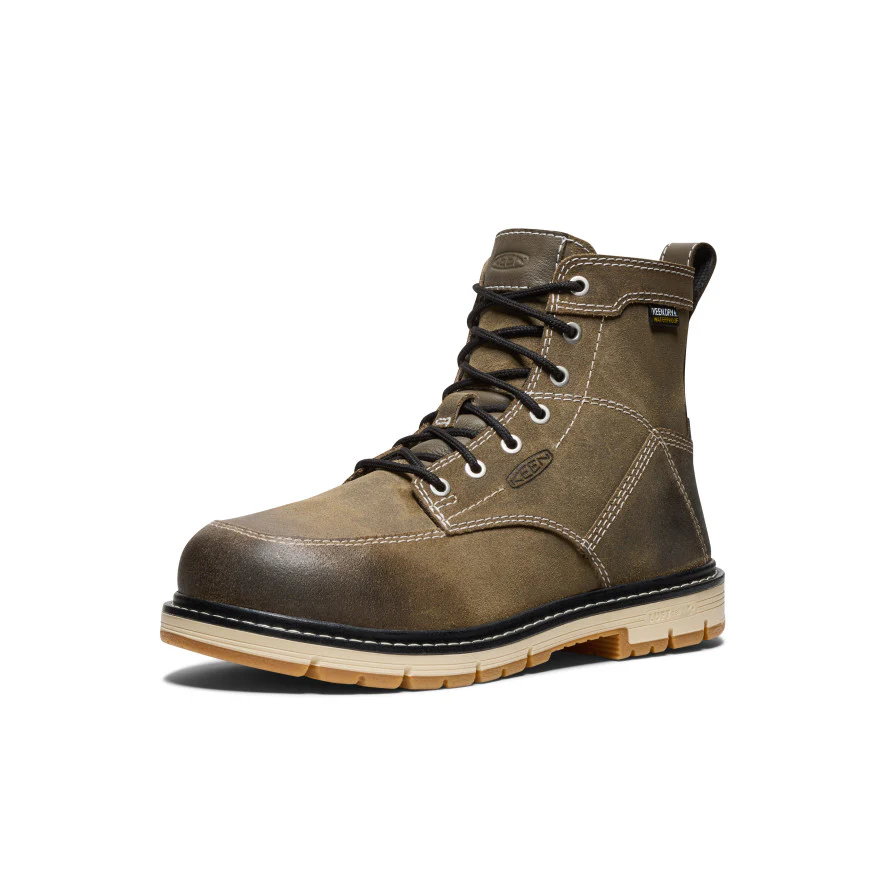 Women's San Jose 6" Waterproof 90° Heel Boot (Aluminum Toe)  |  Steel Grey/Gum - Image 3