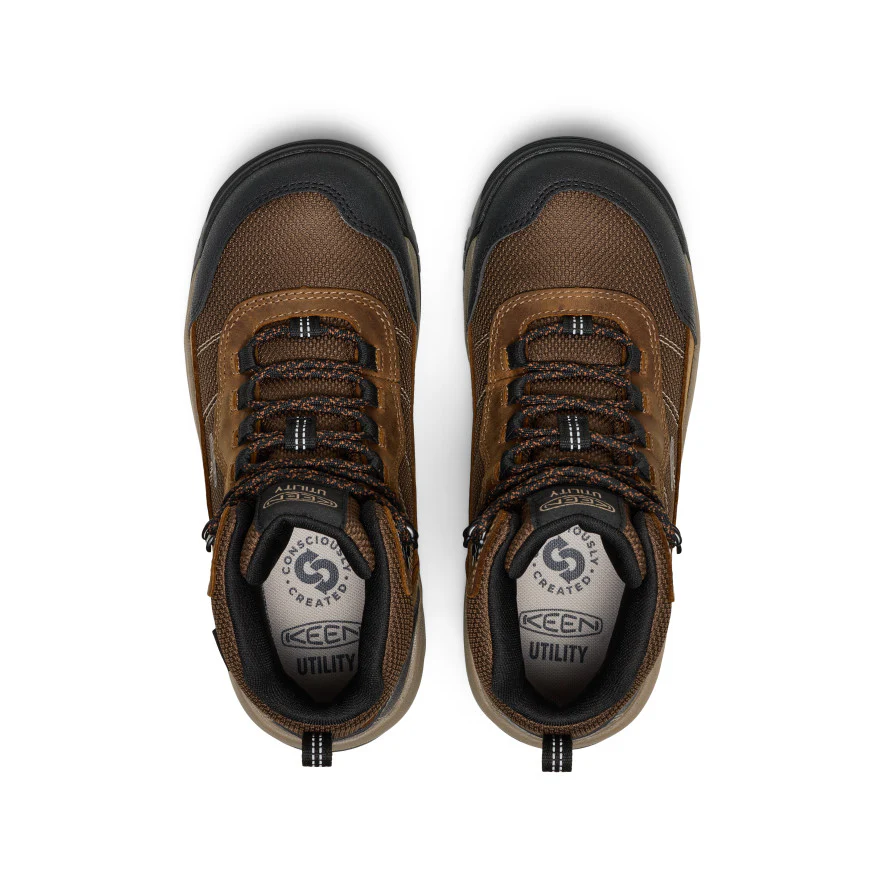 Women's Skokie Waterproof Work Boot (Soft Toe) | Bison/Black - Image 4
