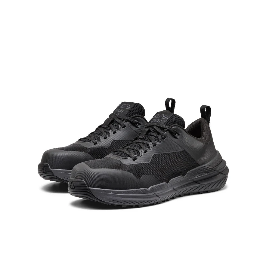 Women's Speedworks ESD Work Sneaker (Carbon Toe)  |  Black/Black - Image 2