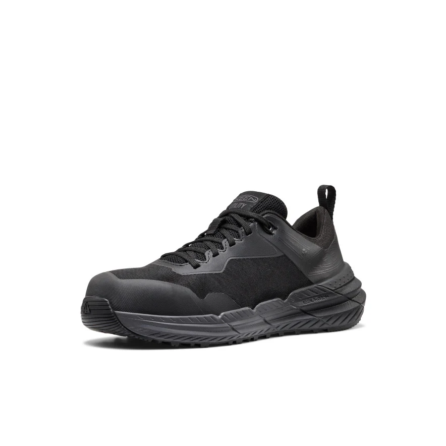 Women's Speedworks ESD Work Sneaker (Carbon Toe)  |  Black/Black - Image 3