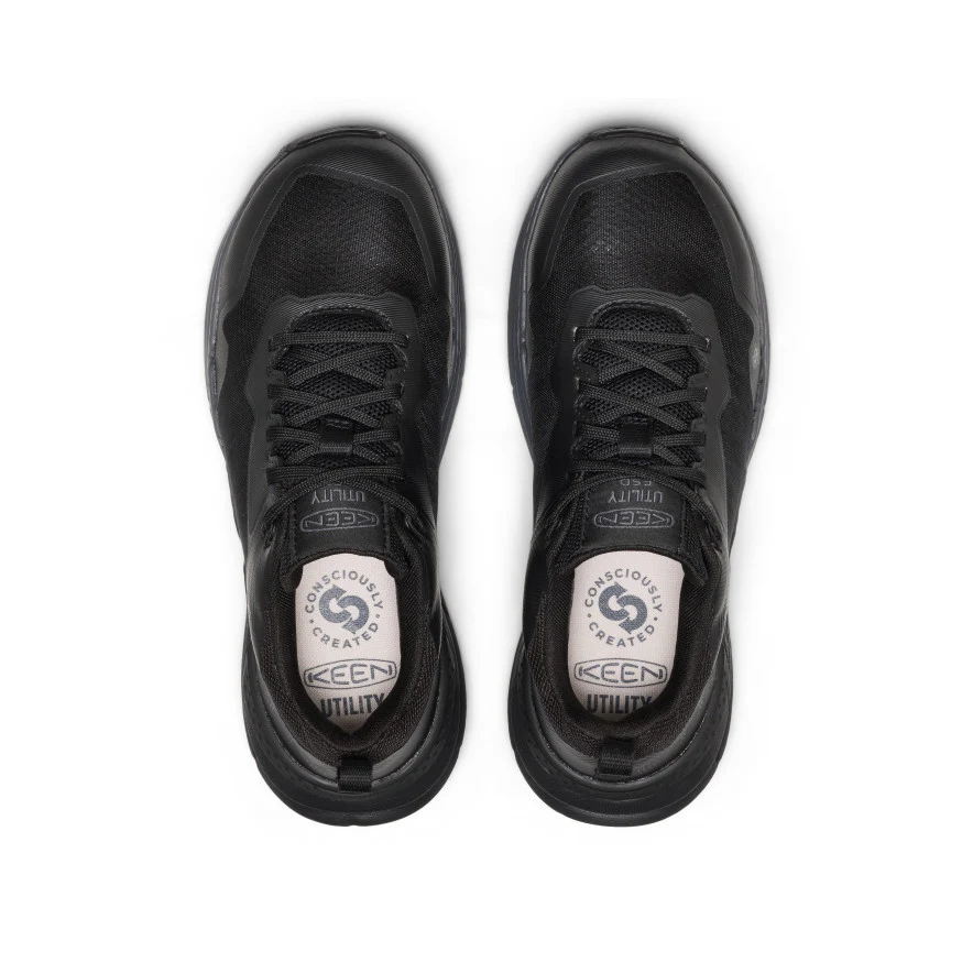 Women's Speedworks ESD Work Sneaker (Carbon Toe)  |  Black/Black - Image 4