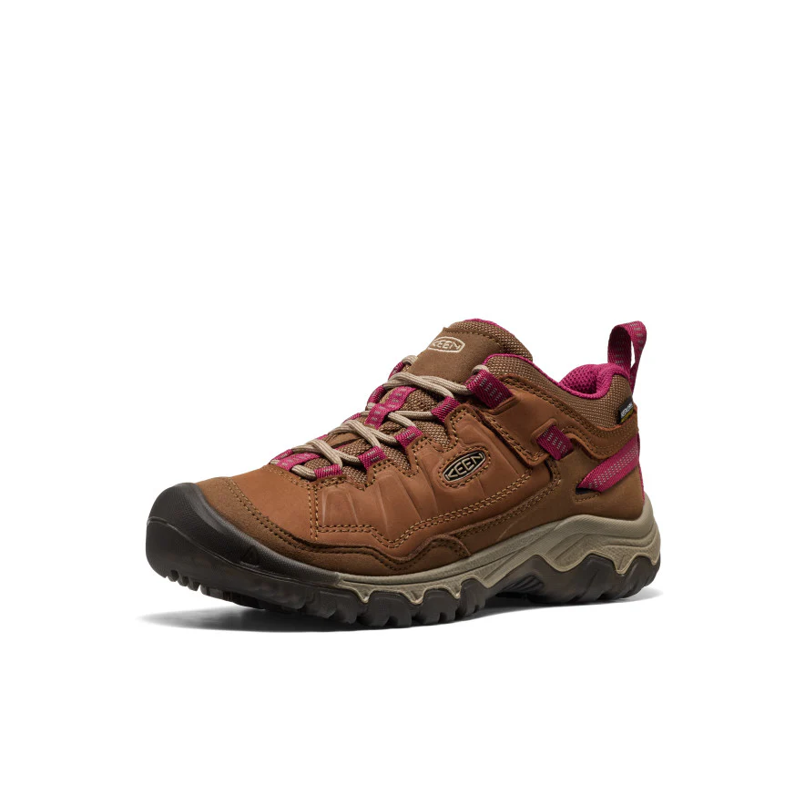 Women's Targhee IV Waterproof Hiking Shoe  |  Bison/Beaujolais - Image 3