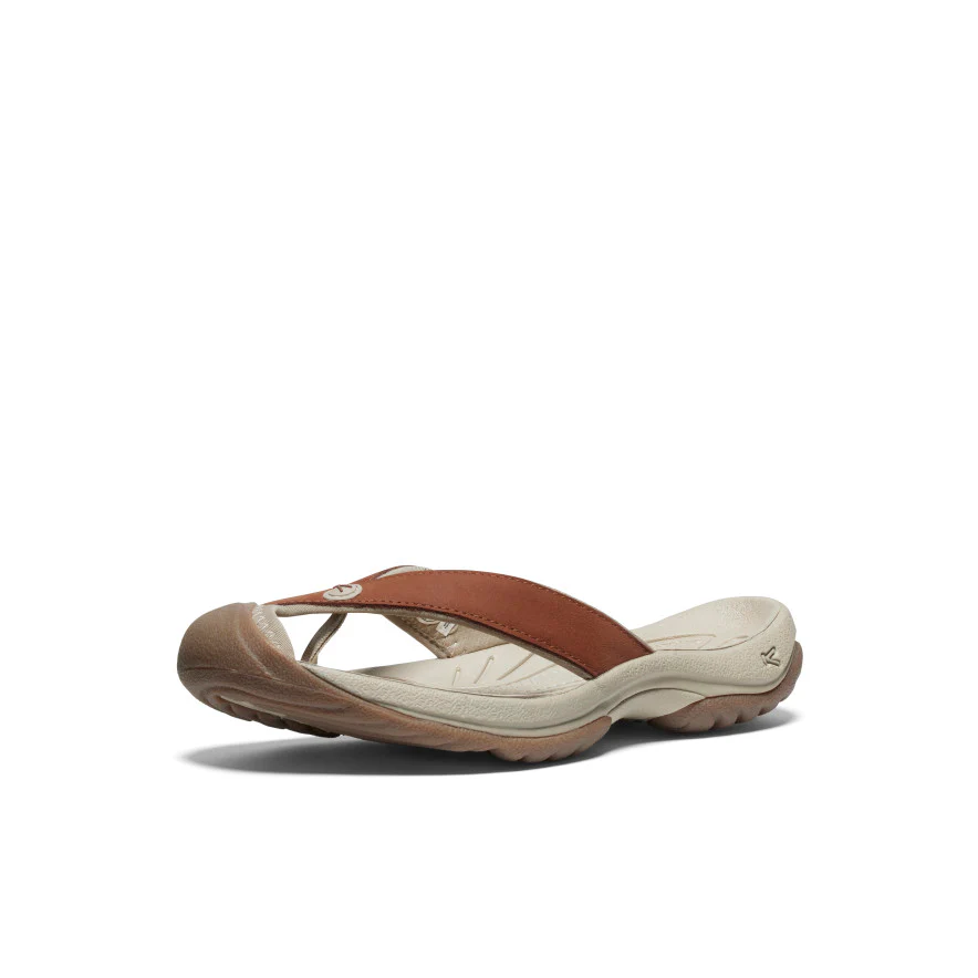 Women's Waimea Leather Flip-Flop  |  Sorrel Horse/Plaza Taupe - Image 3