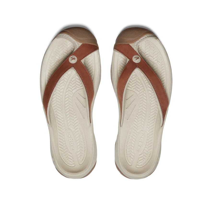 Women's Waimea Leather Flip-Flop  |  Sorrel Horse/Plaza Taupe - Image 4